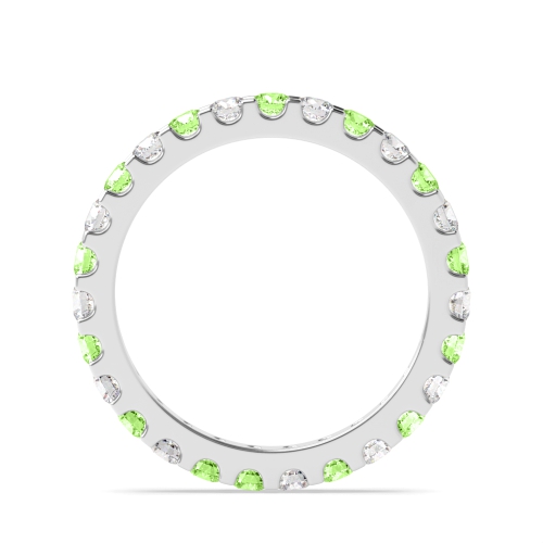 4 Prong Round Dapple Green Lab Grown Diamond Rings