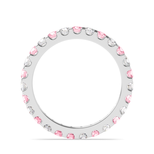 4 Prong Round Dapple Pink Lab Grown Diamond Rings