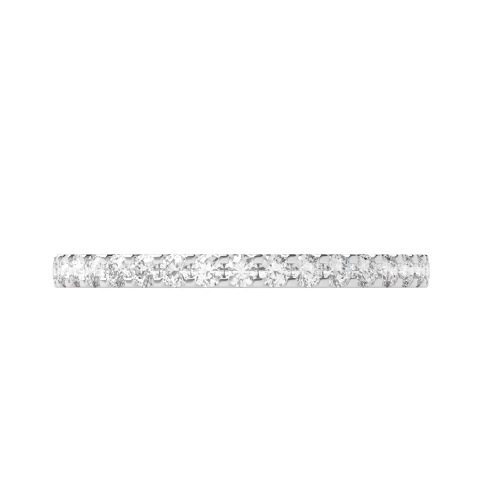 Pave Setting Round Radiance Veil Naturally Mined Full Eternity Diamond Ring