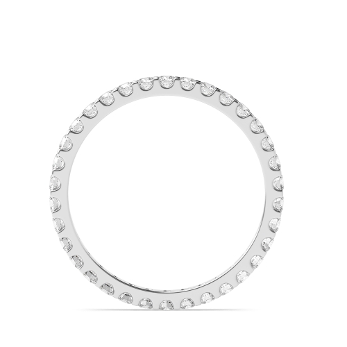Pave Setting Round Radiance Veil Naturally Mined Full Eternity Diamond Ring
