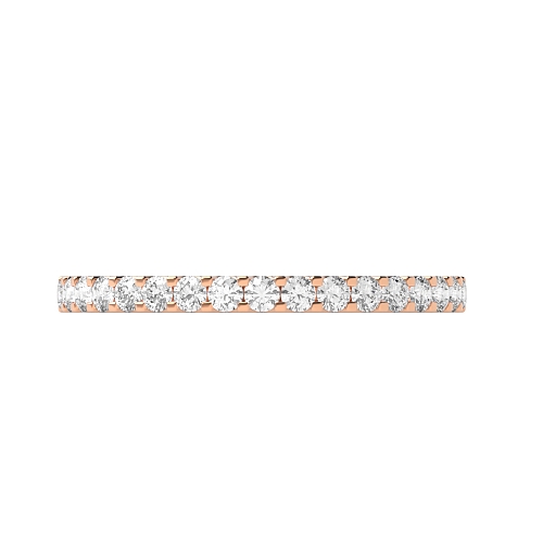 4 Prong Round Rose Gold classic Full Eternity Diamond Rings