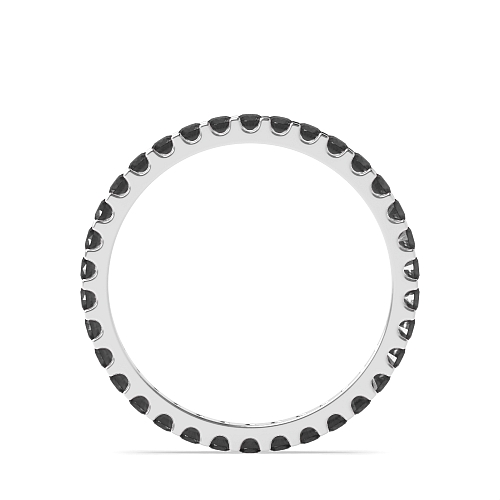 4 Prong Round classic Black Eternity Diamond Rings