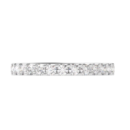 Pave Setting Round french Full Eternity Wedding Band