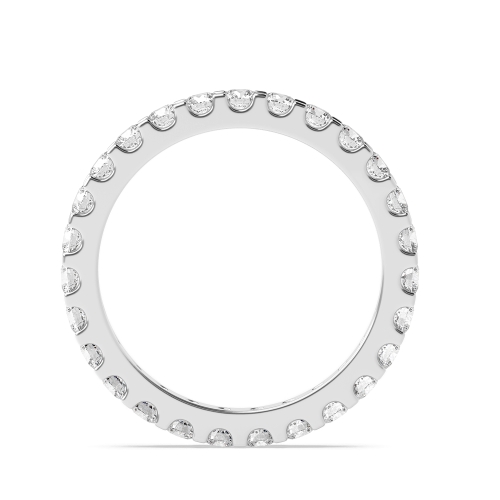 Pave Setting Round french Full Eternity Wedding Band