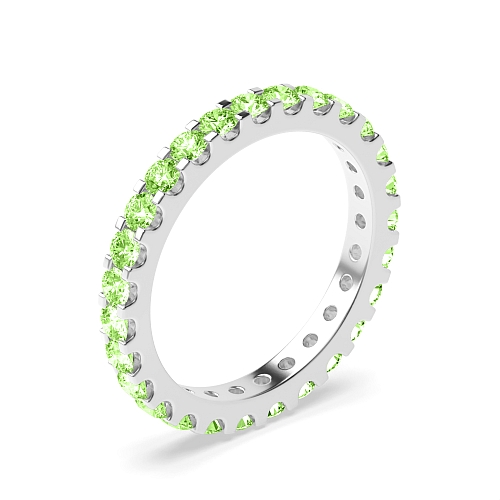 4 Prong Round classic Green Lab Grown Diamond Rings