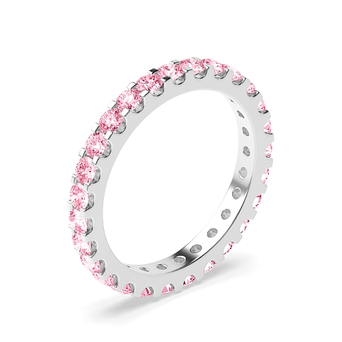4 Prong Round classic Pink Lab Grown Diamond Rings