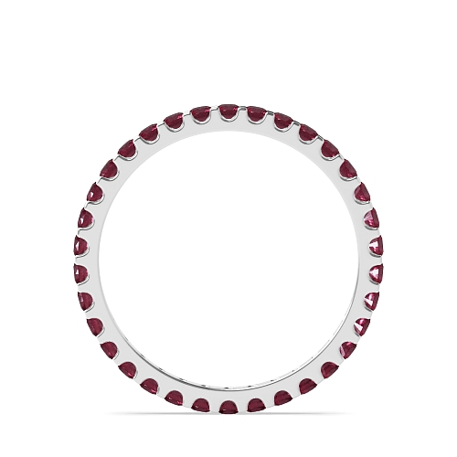 4 Prong Round classic Ruby Diamond Rings