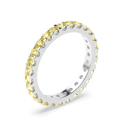 4 Prong Round classic Yellow Lab Grown Diamond Rings