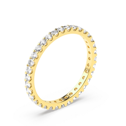 4 Prong Round Yellow Gold classic Diamond Rings