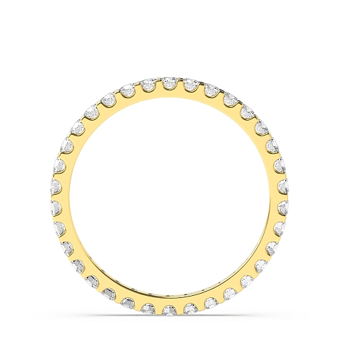 4 Prong Round Yellow Gold classic Diamond Rings