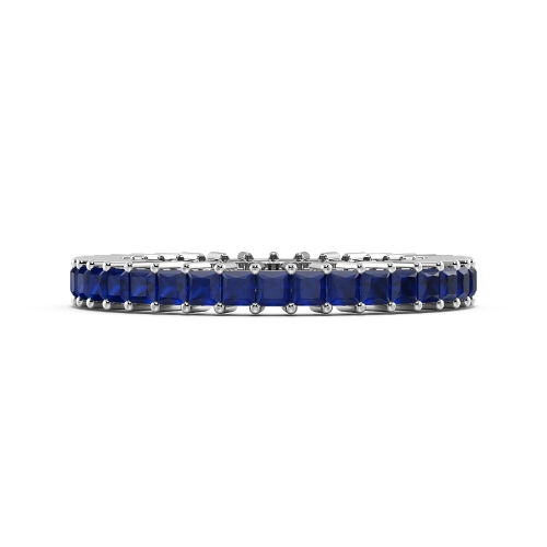 4 Prong Princess Setting Blue Sapphire Diamond Rings