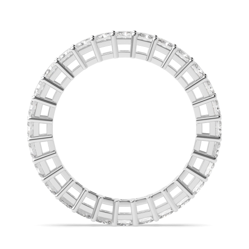 4 Prong Princess White Gold Full Eternity Diamond Ring