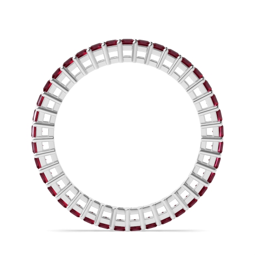 4 Prong Princess Setting Ruby Diamond Rings