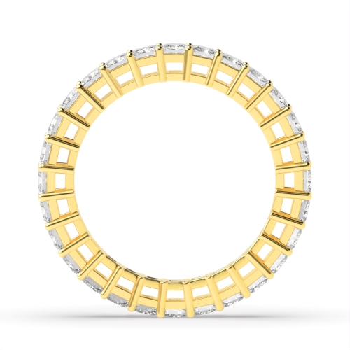 4 Prong Princess Yellow Gold Setting Diamond Rings