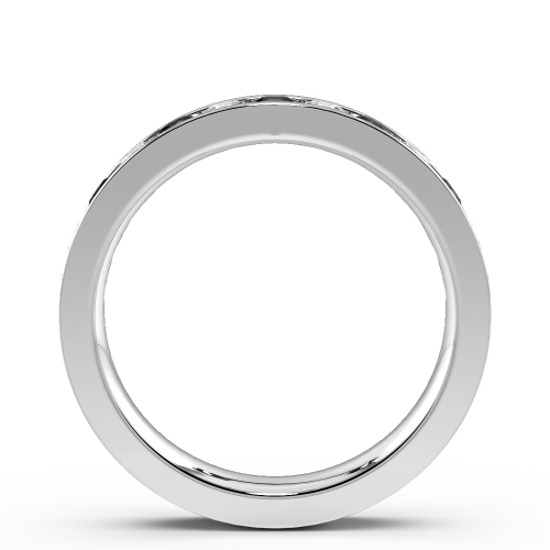 Channel Setting Round Platinum Lab Grown Eternity Diamond Rings