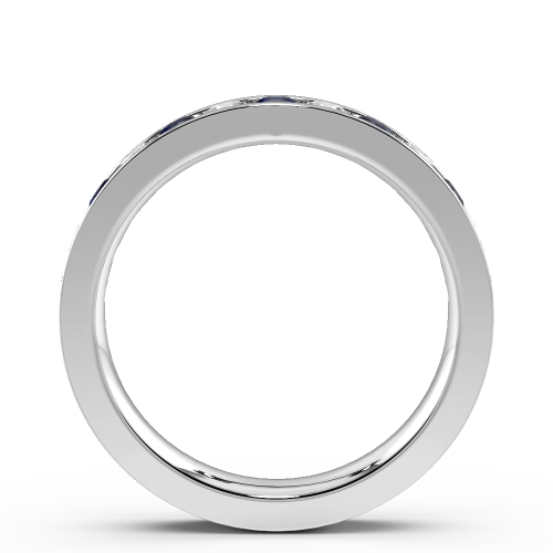 Channel Setting Round White Gold And diamond Lab Grown Band Diamond Rings