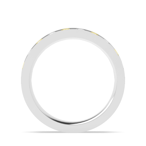 Channel Setting Round Alternate colored lab Naturally Mined Eternity Diamond Rings