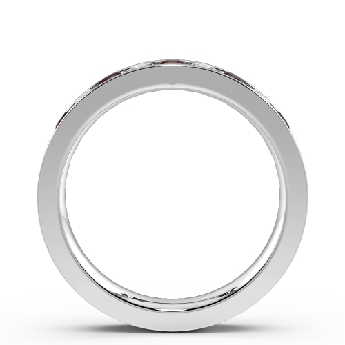 Channel Setting Round Platinum And diamond Lab Grown Eternity Diamond Rings