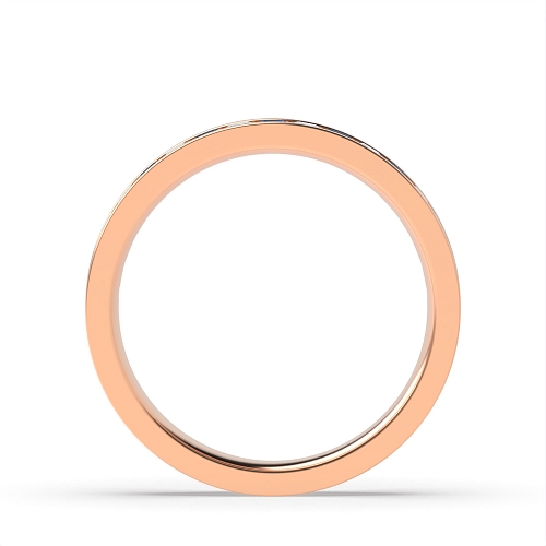 Channel Setting Princess Rose Gold And diamond Lab Grown Diamond Rings