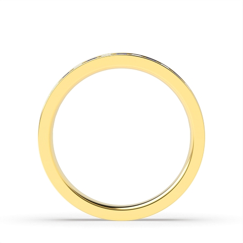 Channel Setting Princess Yellow Gold And diamond Lab Grown Diamond Rings