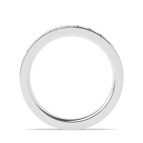 Channel Setting Princess White Gold ideal Half Eternity Diamond Ring