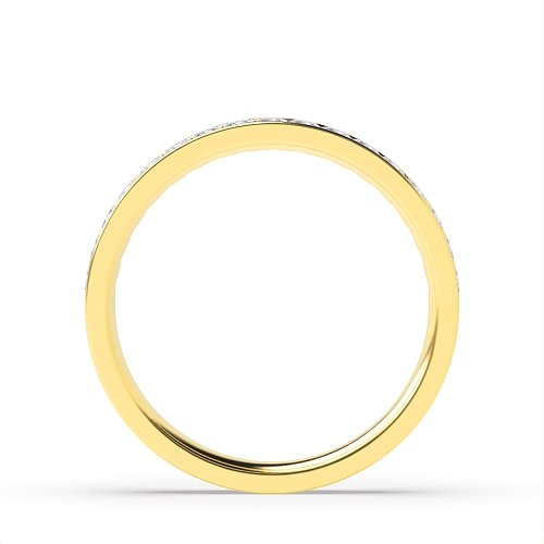 Channel Setting Princess Yellow Gold classic Diamond Rings