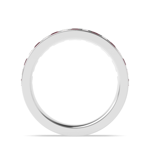 Channel Setting Round/Baguette Platinum And diamond Lab Grown Eternity Diamond Rings
