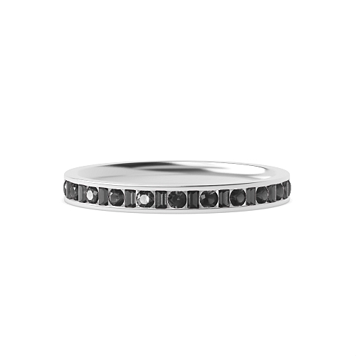 Channel Setting Round/Baguette and Black Eternity Diamond Rings