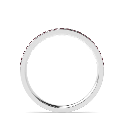 Channel Setting Round/Baguette and Ruby Diamond Rings