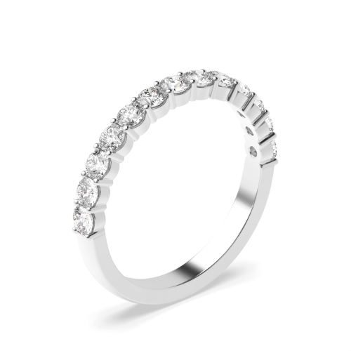 Prong Setting Round Half Eternity Diamond Ring
