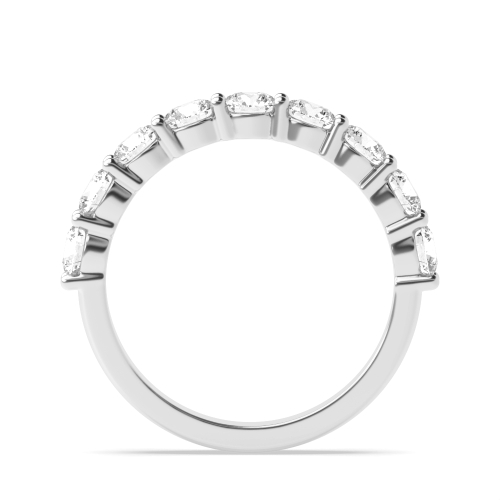4 Prong Round White Gold Half Eternity Diamond Ring