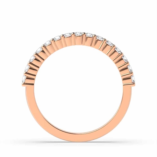 4 Prong Round Rose Gold Shared claw set Eternity Diamond Rings