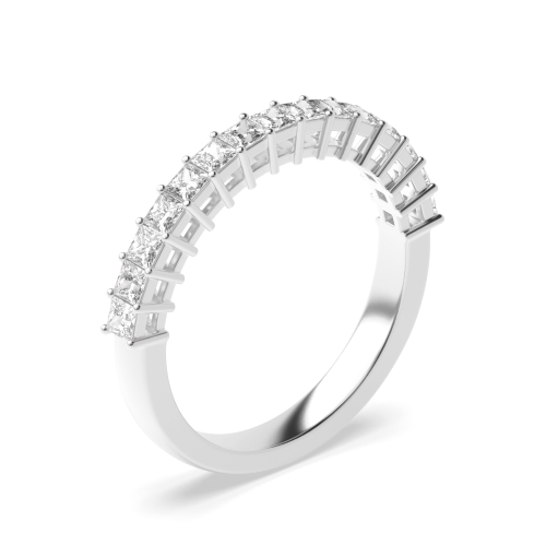 Prong Setting Princess Half Eternity Diamond Ring