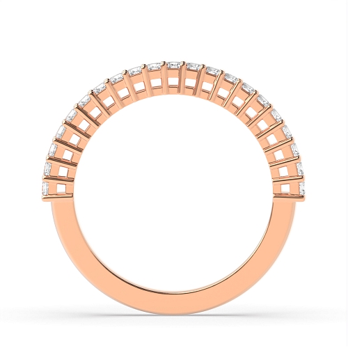 4 Prong Princess Rose Gold minimalist gallery Diamond Rings