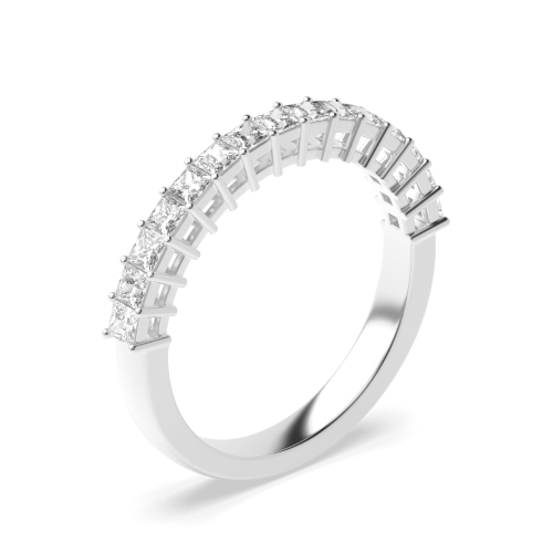 4 Prong Princess Ecliptic Enigma Half Eternity Diamond Ring