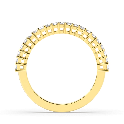 4 Prong Princess Yellow Gold minimalist gallery Diamond Rings