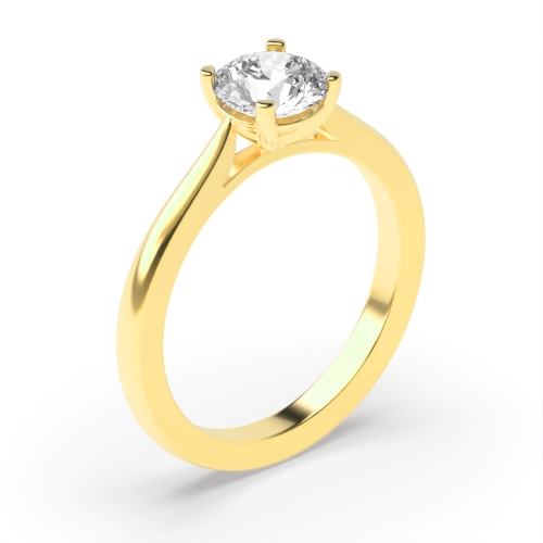 breathtaking elegance 4 prong setting round shape solitaire ring