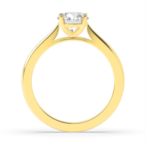 4 Prong Round Yellow Gold D claws Engagement Rings
