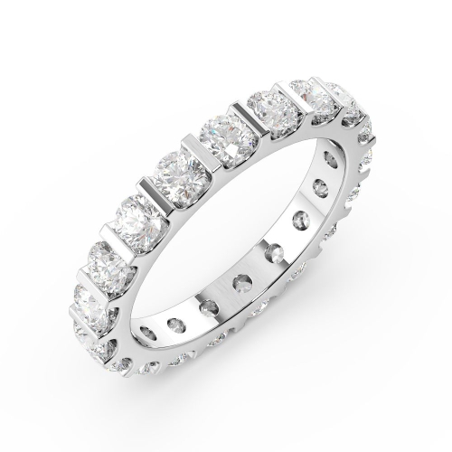 Tension Setting Round Full Eternity Wedding Rings & Bands