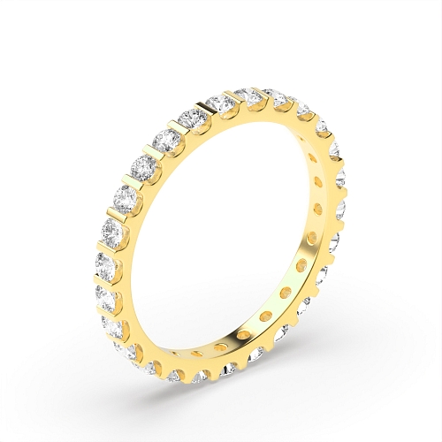 Tension Setting Round Yellow Gold Bar set Diamond Rings