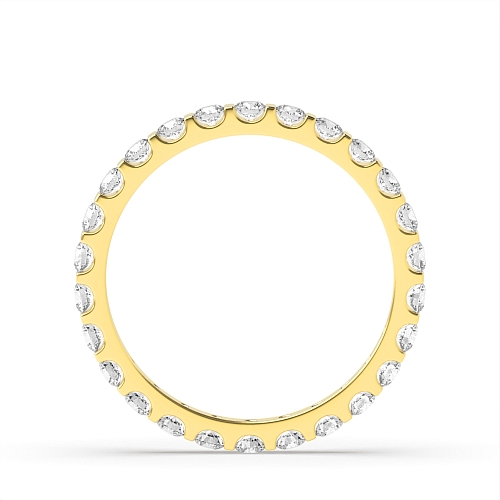 Tension Setting Round Yellow Gold Bar set Diamond Rings