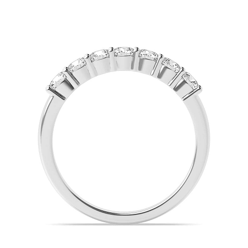 4 Prong Round Platinum seven stone Seven Stone Wedding Band