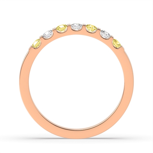 Tension Setting Round Rose Gold Relatively Eternity Diamond Rings