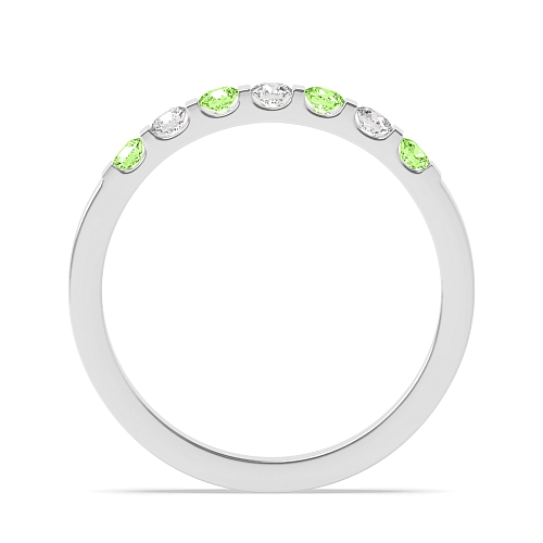 Tension Setting Round Relatively Green Lab Grown Diamond Rings