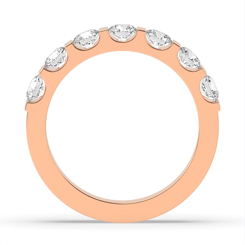 Tension Setting Round Rose Gold Bar alternate fancy colored Eternity Diamond Rings