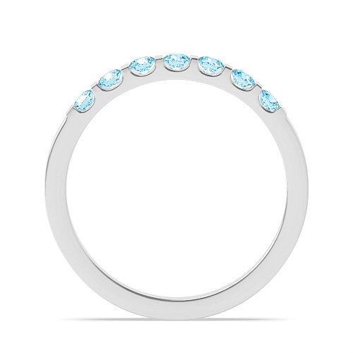 Tension Setting Round Bar alternate fancy colored Blue Lab Grown Diamond Rings