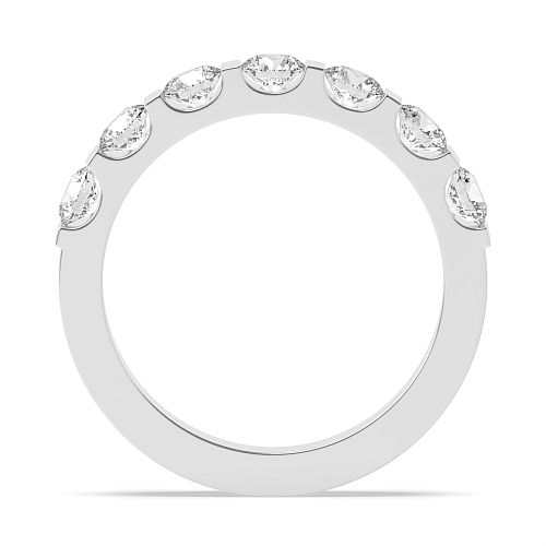 Tension Setting Round Bar alternate fancy colored Seven Stone Diamond Rings