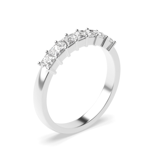 Buy Prong Setting Princess Shape 7 Stone Lab Grown Diamond Rings - Abelini