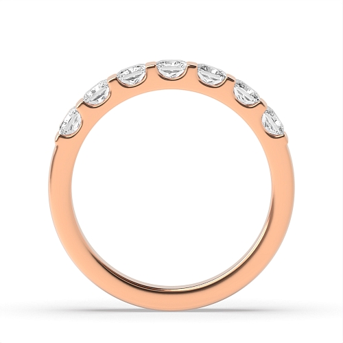 Tension Setting Princess Rose Gold Bar Diamond Rings