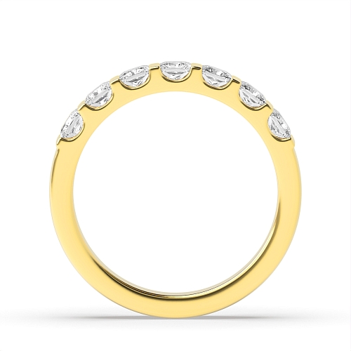 Tension Setting Princess Yellow Gold Bar Diamond Rings